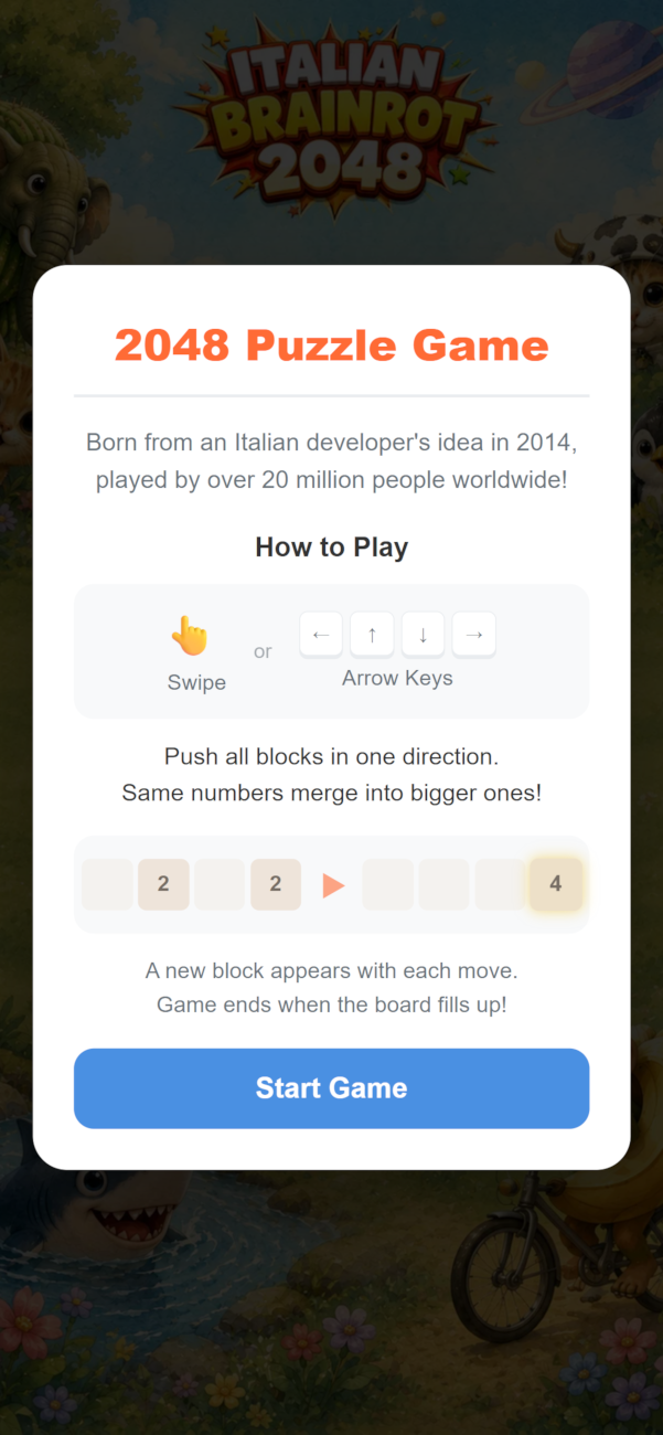 Italian Brainrot 2048 screenshot 4